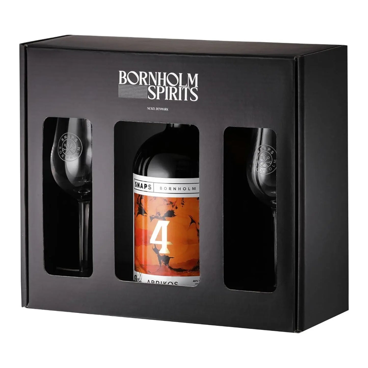 Bornholm Spirits - Gaveæske med 2 snapseglas - Snaps - Rebel Vin