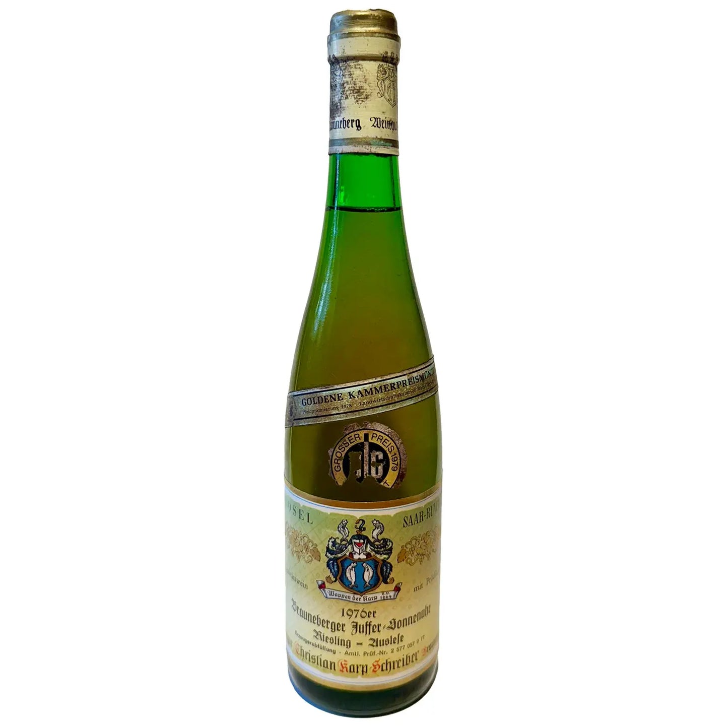 Karp-Schreiber - Brauneberger Juffer Sonnenuhr Auslese Riesling 1976 - Hvidvin - Rebel Vin