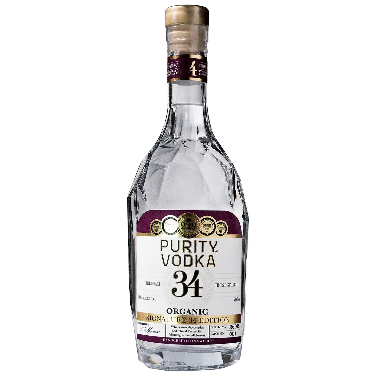 Purity Vodka - Purity 34 Vodka 40% Øko - - Rebel Vin
