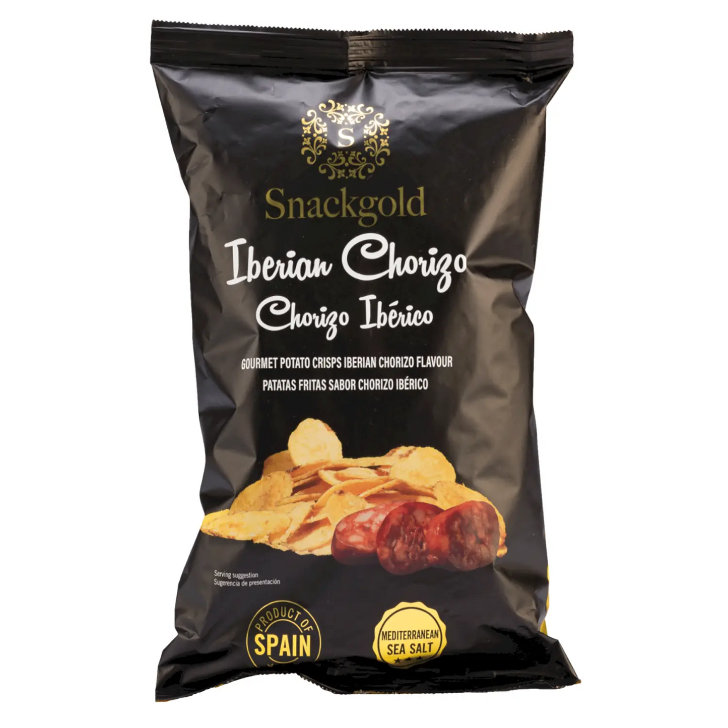 Snackgold - Spanske Gourmet chips med Iberisk chorizo - - Rebel Vin