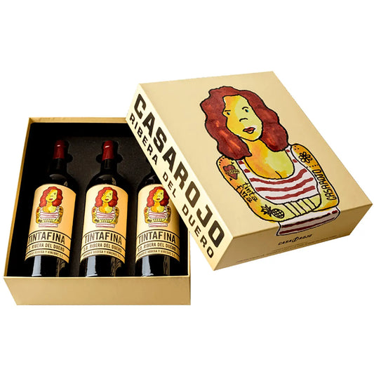Casa Rojo - Tinta Fina 3 stk gaveæske - Rødvin - Rebel Vin