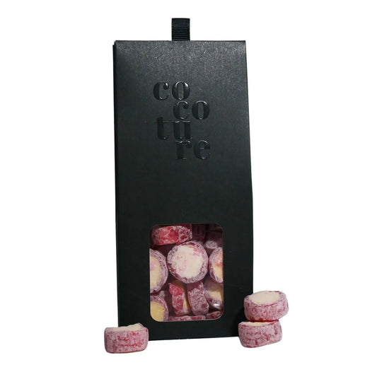 Cocoture - Rhubarb Rocks i sort Cocoture æske - Slik & chokolade - Rebel Vin