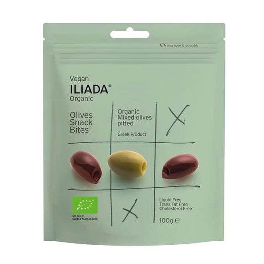 Illiada - Snack olivenmix uden sten Økologisk -  - Rebel Vin