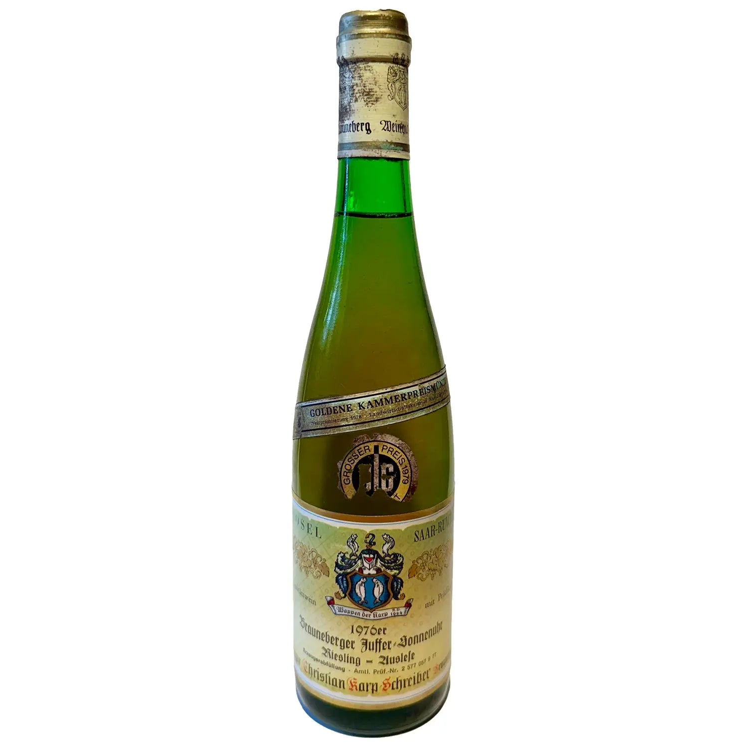 Karp-Schreiber - Brauneberger Juffer Sonnenuhr Auslese Riesling 1976 - Hvidvin - Rebel Vin