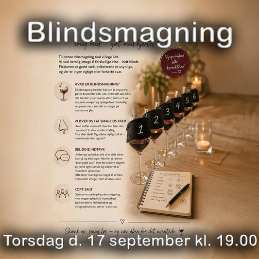 Rebel Vin - 17. september 2026 kl. 19.00. Vinsmagning "Blindsmagning" -  - Rebel Vin