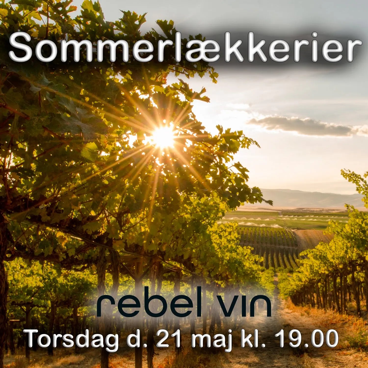 Rebel Vin - 21. maj 2026 kl. 19.00. Vinsmagning "Sommerlækkerier" -  - Rebel Vin