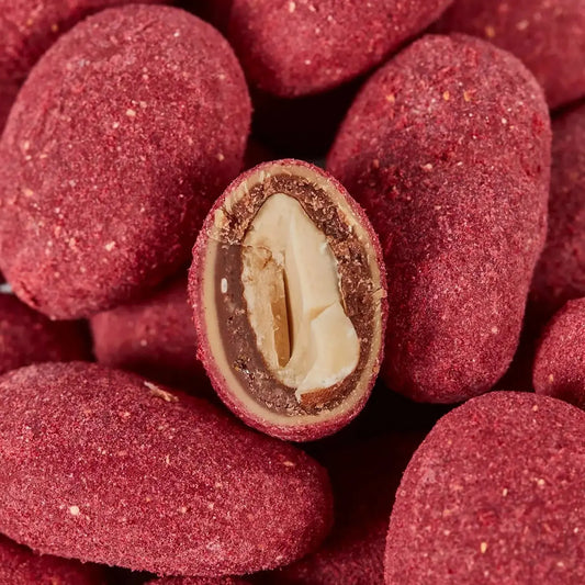 Raspberry Red fra Summerbird  – Økologiske mandler med hindbær